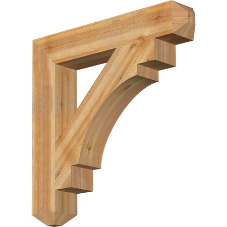 Merced Craftsman Rough Sawn Bracket, Western Red Cedar, 6"W x 36"D x 36"H